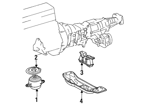 1987 Mercedes-Benz 300D Engine Mounting