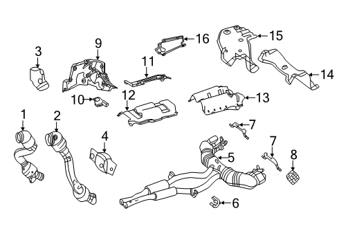 2019 Mercedes-Benz S65 AMG Exhaust Components Diagram 2