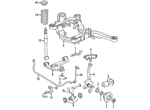 Subframe Unit Diagram for 140-330-35-42