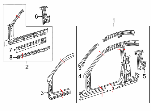 2012 Mercedes-Benz C250 Aperture Panel, Rocker Diagram