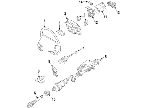 Steering Wheel Diagram for 230-460-21-18-9E84