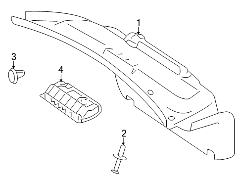 2011 Mercedes-Benz S400 Interior Trim - Trunk Lid Diagram