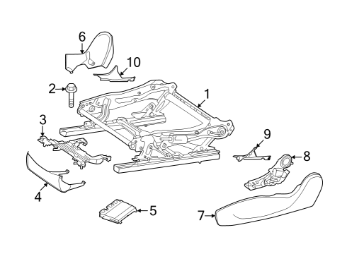 2022 Mercedes-Benz SL55 AMG Tracks & Components Diagram