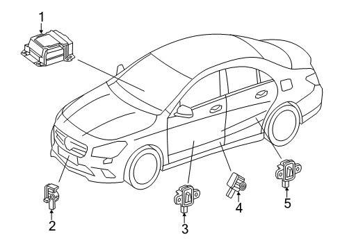 2019 Mercedes-Benz CLA45 AMG Air Bag Components Diagram 2