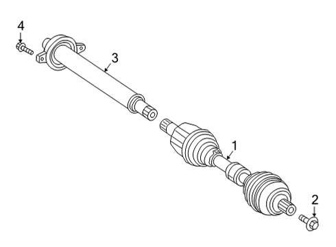 2021 Mercedes-Benz GLA250 Drive Axles - Front Diagram