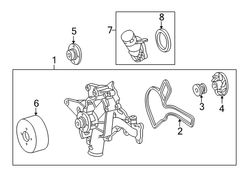 2006 Mercedes-Benz CLS55 AMG Water Pump Diagram