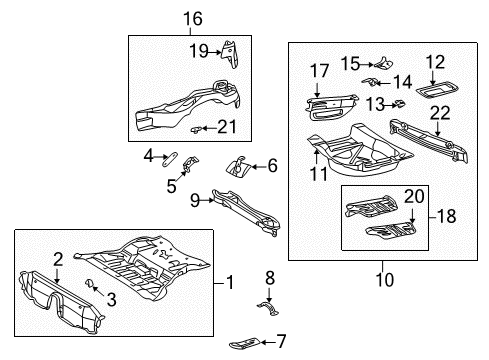 2000 Mercedes-Benz CLK430 Rear Body - Floor & Rails Diagram 2