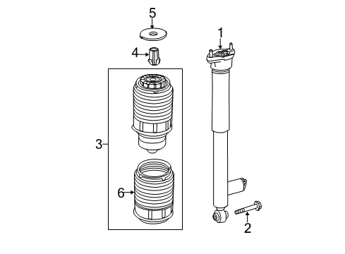 2013 Mercedes-Benz E63 AMG Shocks & Components - Rear Diagram 1