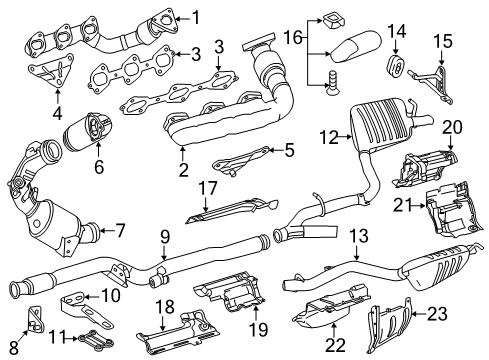 Converter & Pipe Diagram for 204-490-13-20-64