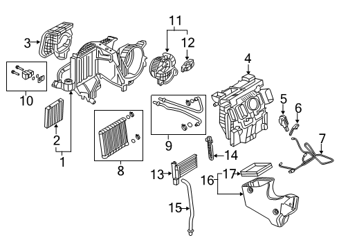 2019 Mercedes-Benz Sprinter 1500 Blower Motor & Fan, Air Condition Diagram