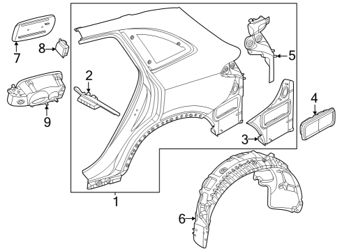 Wheelhouse Liner Diagram for 254-690-35-01