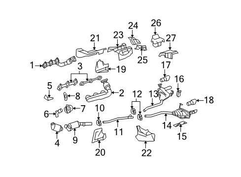 Muffler & Pipe Diagram for 164-490-98-15