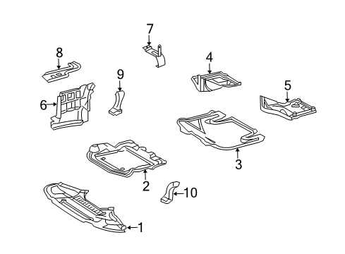 2004 Mercedes-Benz S500 Splash Shields Diagram 2