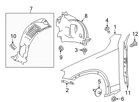 2019 Mercedes-Benz GLC350e Fender & Components