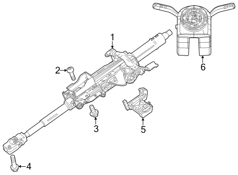 2023 Mercedes-Benz EQB 250 Steering Column Assembly Diagram