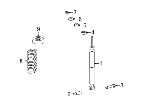 2005 Mercedes-Benz CLK55 AMG Shocks & Components - Rear Diagram