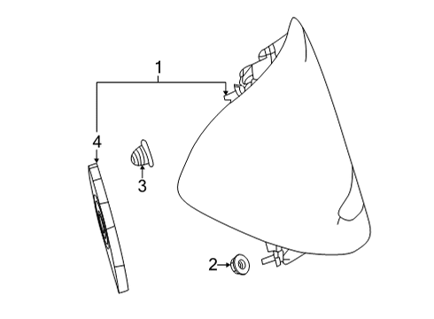 2023 Mercedes-Benz E350 Tail Lamps Diagram 1