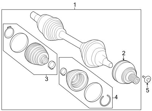 2022 Mercedes-Benz EQB 350 Drive Axles - Front Diagram