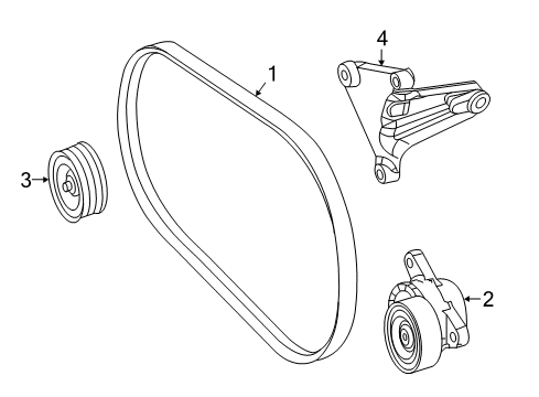 2016 Mercedes-Benz GLE350 Belts & Pulleys, Maintenance Diagram