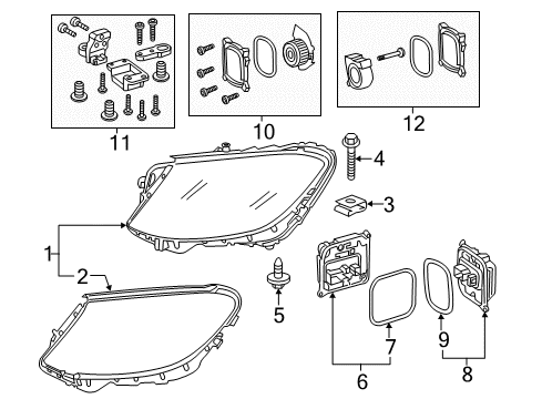 2015 Mercedes-Benz S600 Headlamps, Electrical Diagram