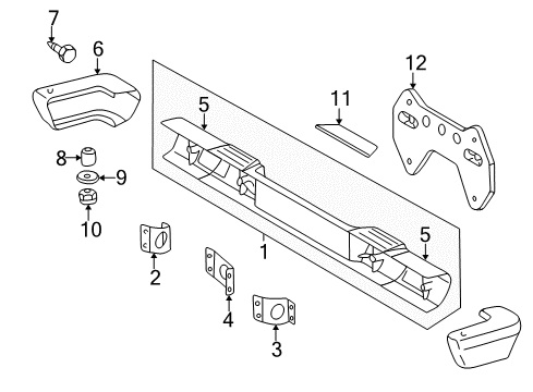 2004 Mercedes-Benz G55 AMG Rear Bumper Diagram