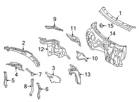 2016 Mercedes-Benz GLE63 AMG S Cowl Diagram 2