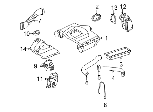 Air Inlet Diagram for 273-090-22-82