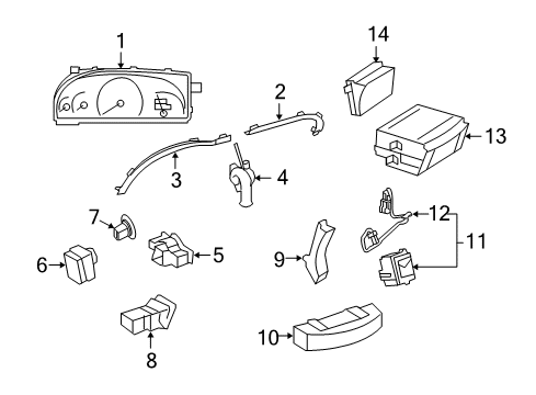 2010 Mercedes-Benz CL600 Traction Control Components, Brakes Diagram