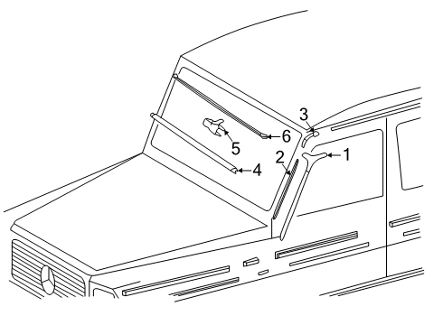 2021 Mercedes-Benz G550 Reveal Moldings Diagram