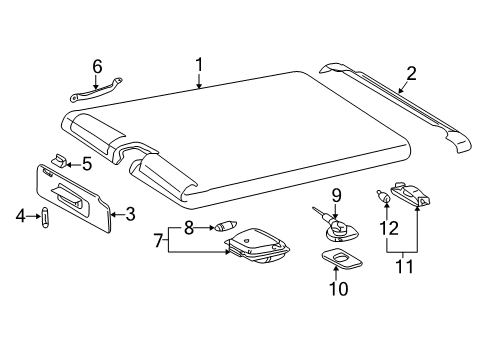 2015 Mercedes-Benz G63 AMG Interior Trim - Roof Diagram