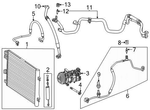 2023 Mercedes-Benz CLA35 AMG Condenser, Compressor & Lines Diagram