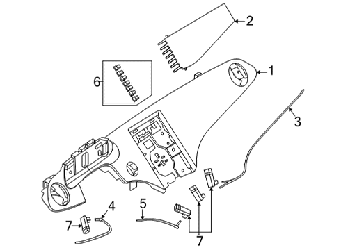 Interior Lamp Diagram for 000-825-25-02