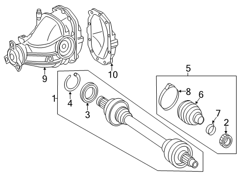 2017 Mercedes-Benz SLC300 Axle & Differential - Rear Diagram