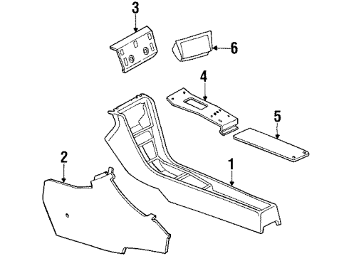 1993 Mercedes-Benz 300E Center Console Diagram