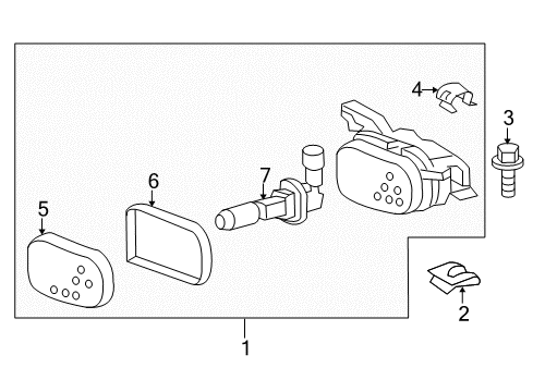 Fog Lamp Assembly Bolt Diagram for 000000-000535