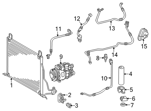 Condenser Assembly Diagram for 230-500-13-04