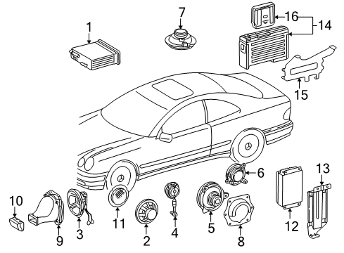 1999 Mercedes-Benz CLK320 Sound System Diagram