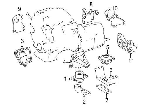 Crossmember Support Diagram for 251-242-01-32