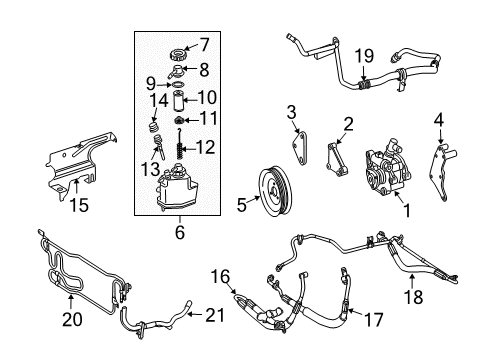 Cooler Line Diagram for 220-997-27-52