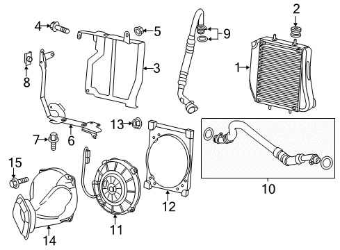 2013 Mercedes-Benz C63 AMG Oil Cooler Diagram 4