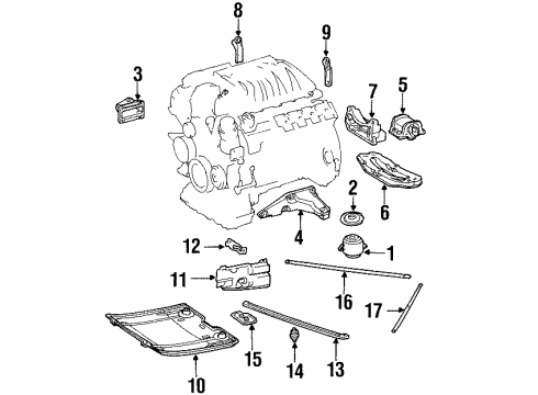 Front Mount Bracket Diagram for 113-223-04-04