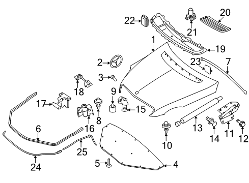 Vent Grille Diagram for 221-880-02-05-9197