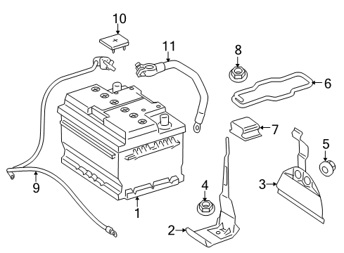 2009 Mercedes-Benz SLK350 Battery