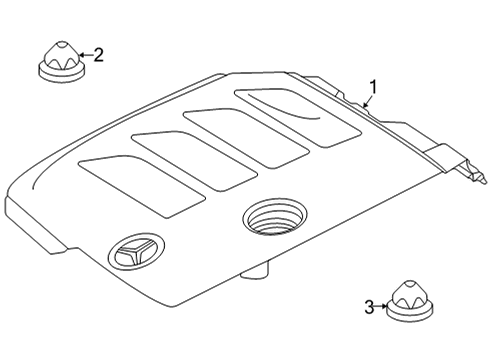 2023 Mercedes-Benz GLE350 Engine Appearance Cover Diagram