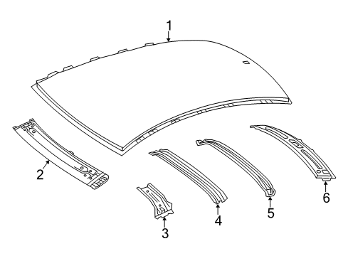 2015 Mercedes-Benz CLA250 Roof & Components Diagram 2