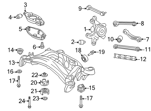 2012 Mercedes-Benz SLK55 AMG Rear Suspension, Control Arm Diagram 1