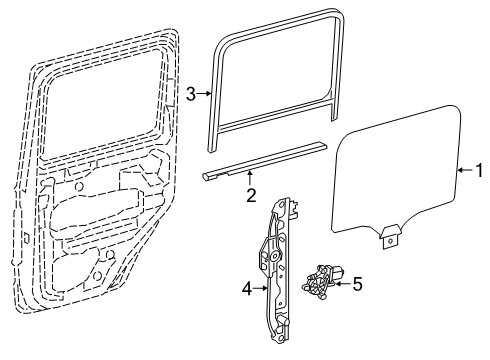 2020 Mercedes-Benz G550 Rear Door - Glass & Hardware