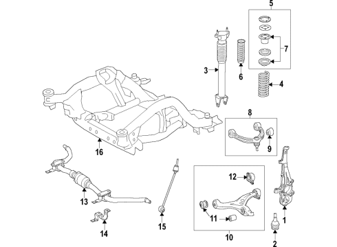 2017 Mercedes-Benz GLE300d Front Suspension, Control Arm Diagram 3