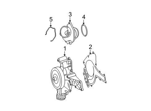 2008 Mercedes-Benz E550 Water Pump Diagram