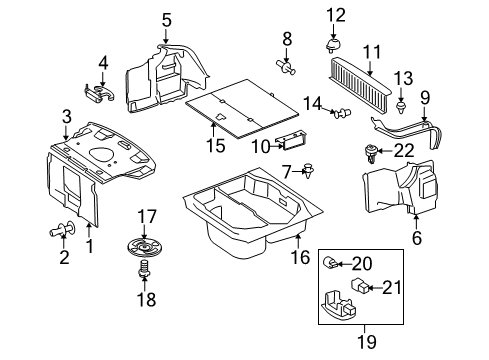 2010 Mercedes-Benz S400 Interior Trim - Rear Body Diagram 2